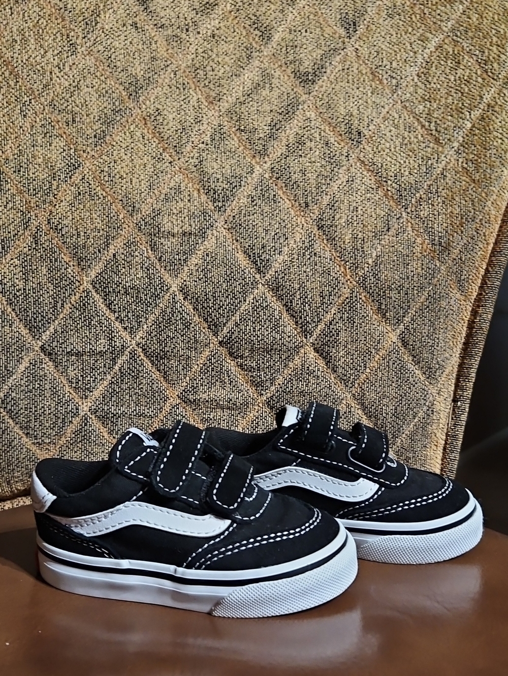 Vans Brooklyn LS V Sneakers Shoes Old Skool Black White Canvas Suede